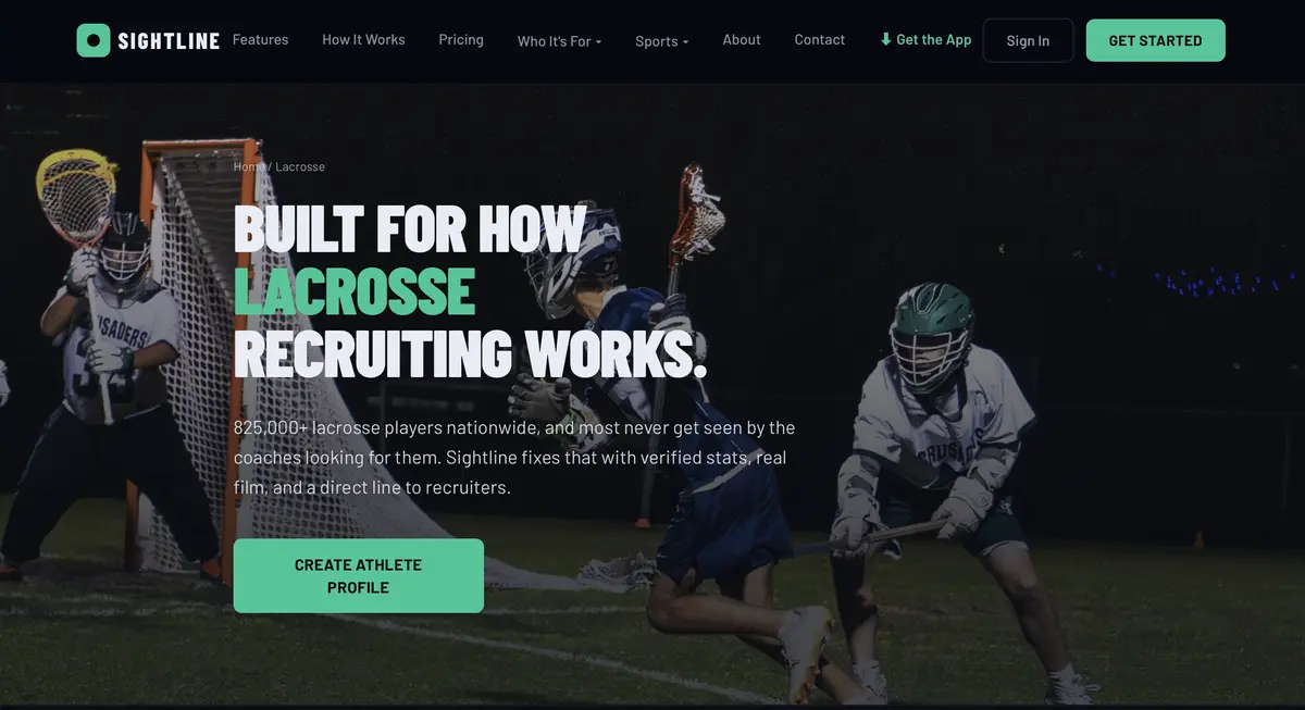 Sightline Sports pricing page