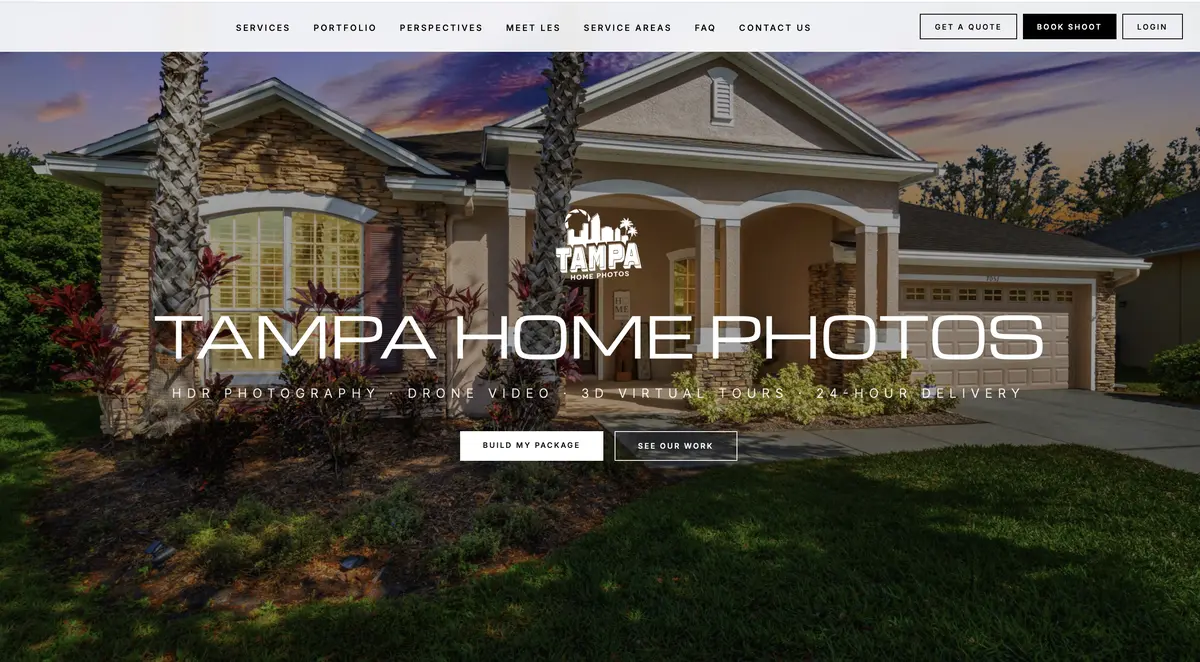 Tampa Home Photos website homepage