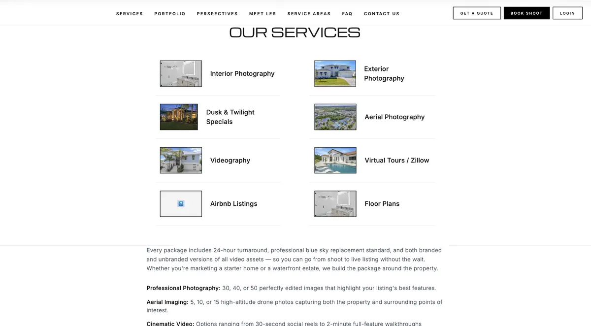Tampa Home Photos services page
